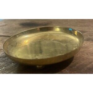 Vintage Elegant Expression 3" Brass Pillar Plate - Candle Holder 2000